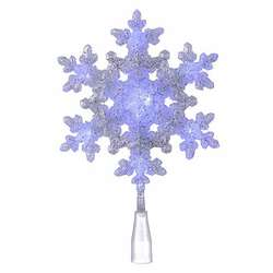 Item 103292 White/Blue LED Snowflake Tree Topper