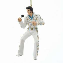 Item 103324 thumbnail Elvis Presley In Aqua/White Jumpsuit Ornament