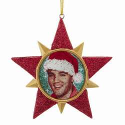 Item 103337 Elvis Bas Relief Star Ornament