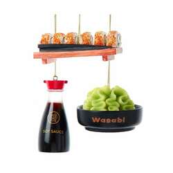 Item 103354 Wasabi/Soy Sauce/Sushi Ornament