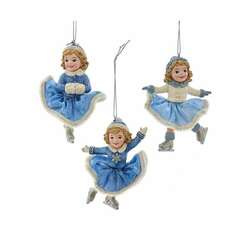 Item 103422 thumbnail Ice Skating Girls In Blue Ornament