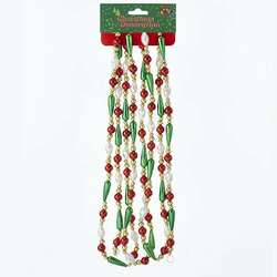Item 103468 thumbnail Gold, Red, Green and White Round Bead With Water Drop Beaded Garland