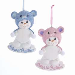 Item 103509 Baby's First Christmas Snowbear Boy/Girl Ornament