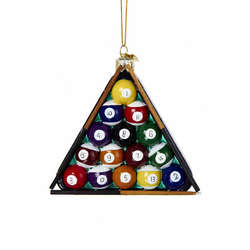 Item 103558 Noble Gems Pool Balls In Triangle Ornament