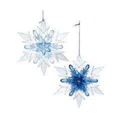 Item 103683 Blue Clear Snowflake Ornament
