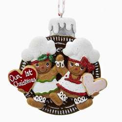Item 103686 Gingerbread Our First Christmas Boy/Girl Ornament
