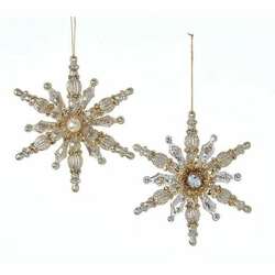 Item 103687 Silver/Gold Snowflake Ornament