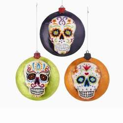 Item 103771 Day Of The Dead Face Disc Ornament