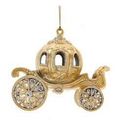 Item 103868 Metallic Gold Carriage Ornament