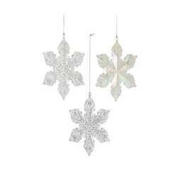 Item 103950 thumbnail Silver/Clear Snowflake Ornament