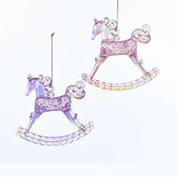 Item 103955 Purple/Pink Sugar Plum Rocking Horse Ornament