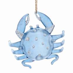 Item 103983 Blue Crab With Glitter Ornament