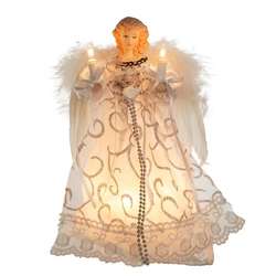 Item 104022 White and Silver Angel Lighted Treetopper 
