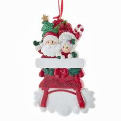 Item 104041 Santa and Mrs. Claus In Sleigh Our First Christmas Ornament