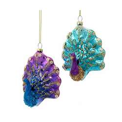Item 104053 Glass Peacock Ornament