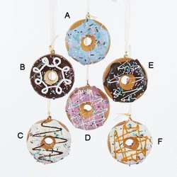 Item 104064 Multicolor Donut Ornament