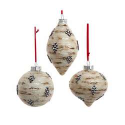 Item 104068 Birch Berries Ball/Onion/Finial Ornament