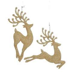 Item 104094 thumbnail Gold Diamond Reindeer Ornament