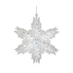 Item 104106 thumbnail White/Clear Snowflake Ornament