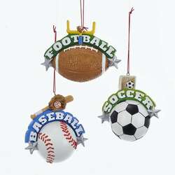 Item 104158 Football/Baseball/Soccer Ornament