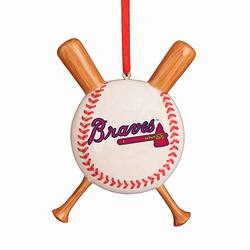 Item 104190 Atlanta Braves Baseball With Bats Ornament