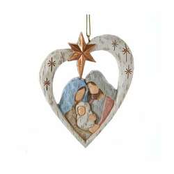 Thumbnail Heart Shaped Nativity Ornament