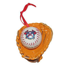 Item 104246 Atlanta Braves Baseball In Glove Ornament
