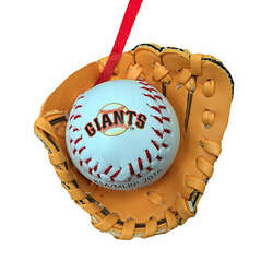 Item 104259 San Francisco Giants Baseball In Glove Ornament