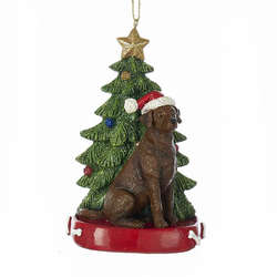 Item 104270 Chocolate Labrador Retriever Ornament