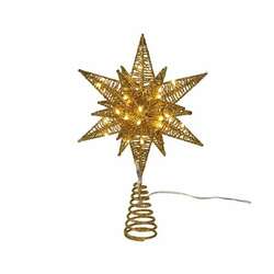 Item 104363 thumbnail Lighted Gold Starburst Tree Topper