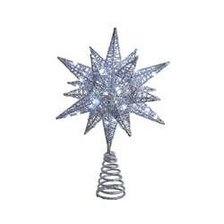 Item 104366 LED Silver Starburst Tree Topper