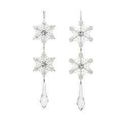 Item 104368 thumbnail Clear Ice Snowflake With Dangle Drop