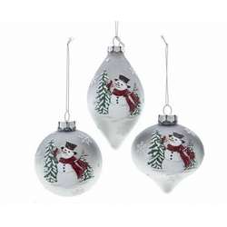 Item 104395 Snowman Ball/Onion/Finial Ornament