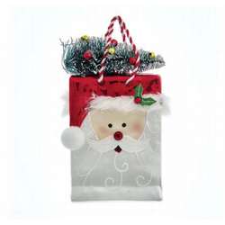 Item 104405 Santa Shopping Bag Ornament