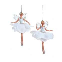 Item 104519 White/Silver Fairy Ballerina Ornament