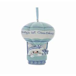 Item 104709 Baby's 1st Boy Hot Air Balloon Ornament