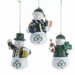 Item 104759 Irish Snowman Ornament