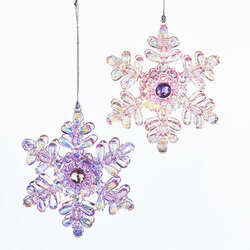 Item 104766 Sugar Plum Pink/Lavender Snowflake Ornament