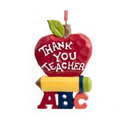 Item 104845  Thank You Teacher Apple Ornament