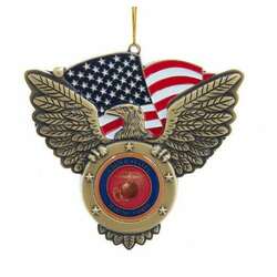 Item 104859 Eagle With US Marines Seal Ornament