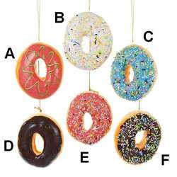 Item 104863 Multicolor Donut Ornament
