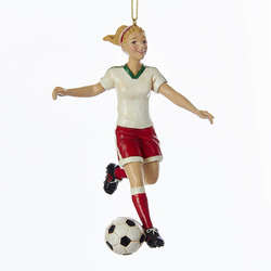 Item 104865 Girl Soccer Player Uniform Ornament