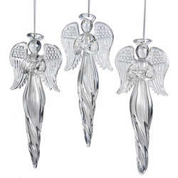 Item 104893 Clear Angel Icicle Ornament