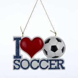 Item 104898 thumbnail I Heart Soccer Ornament