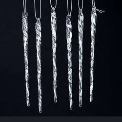 Item 104945 thumbnail Set of 24 Glow In The Dark Icicle Ornaments