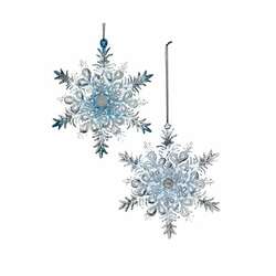 Item 105084 thumbnail Blue/Clear Snowflake Ornament