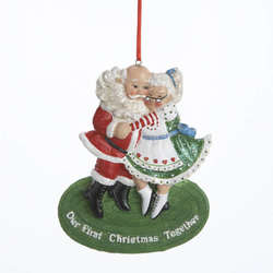 Item 105107 Our First Christmas Mr. and Mrs. Santa Ornament