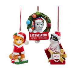 Item 105237 Christmas Cat Ornament