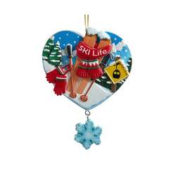 Item 105258 thumbnail Heartshaped Skiing Ornament