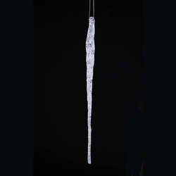Item 105280 White Frosted Icicle Ornament